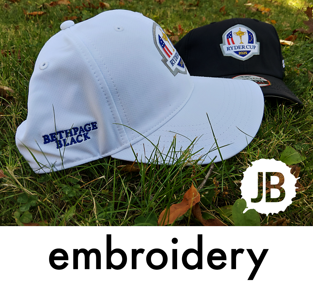 Side embroidery on a custom cap
