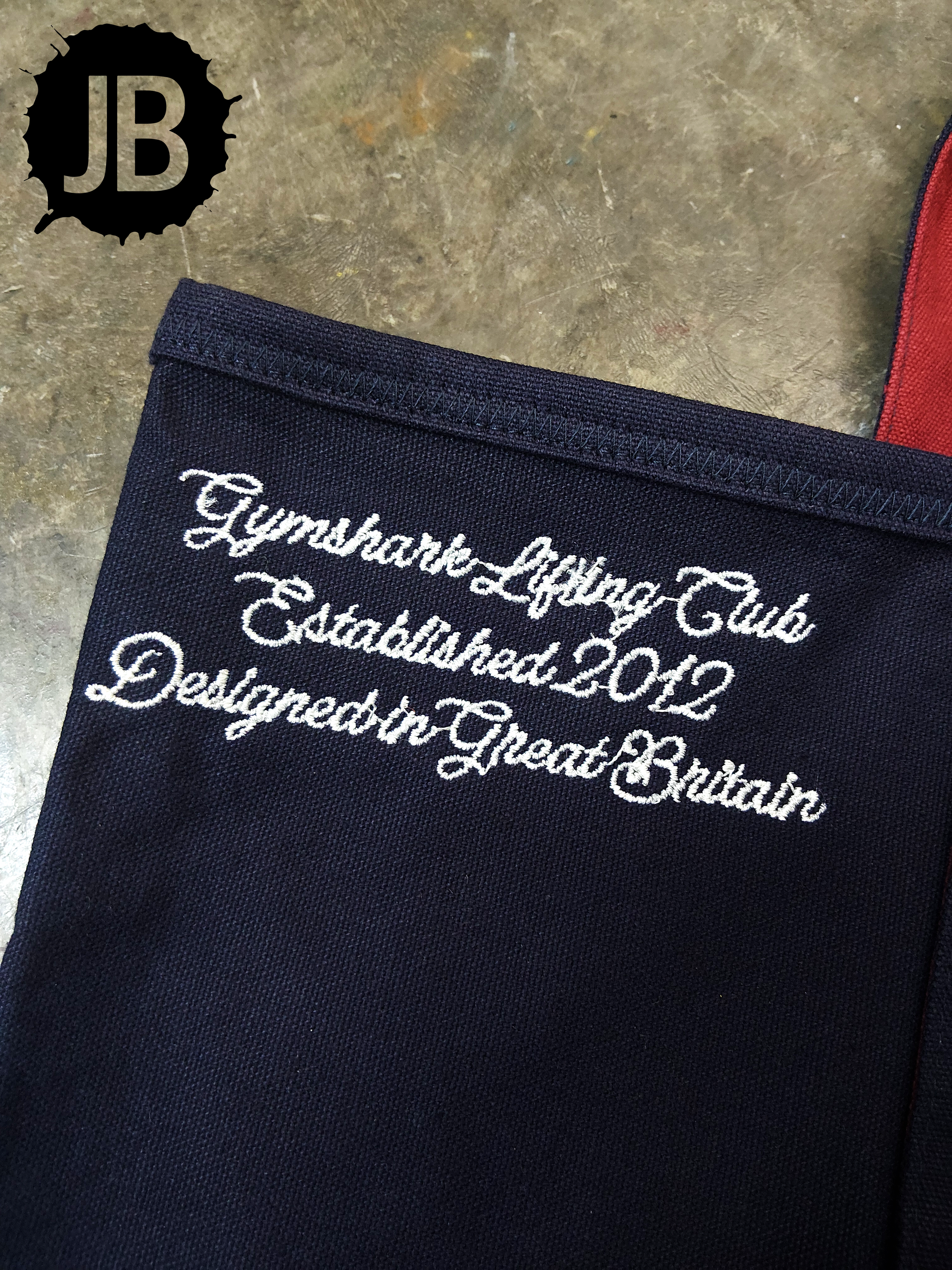 Custom embroidered Gymshark tote bag in New York City by JB Screen Printing and Embroidery