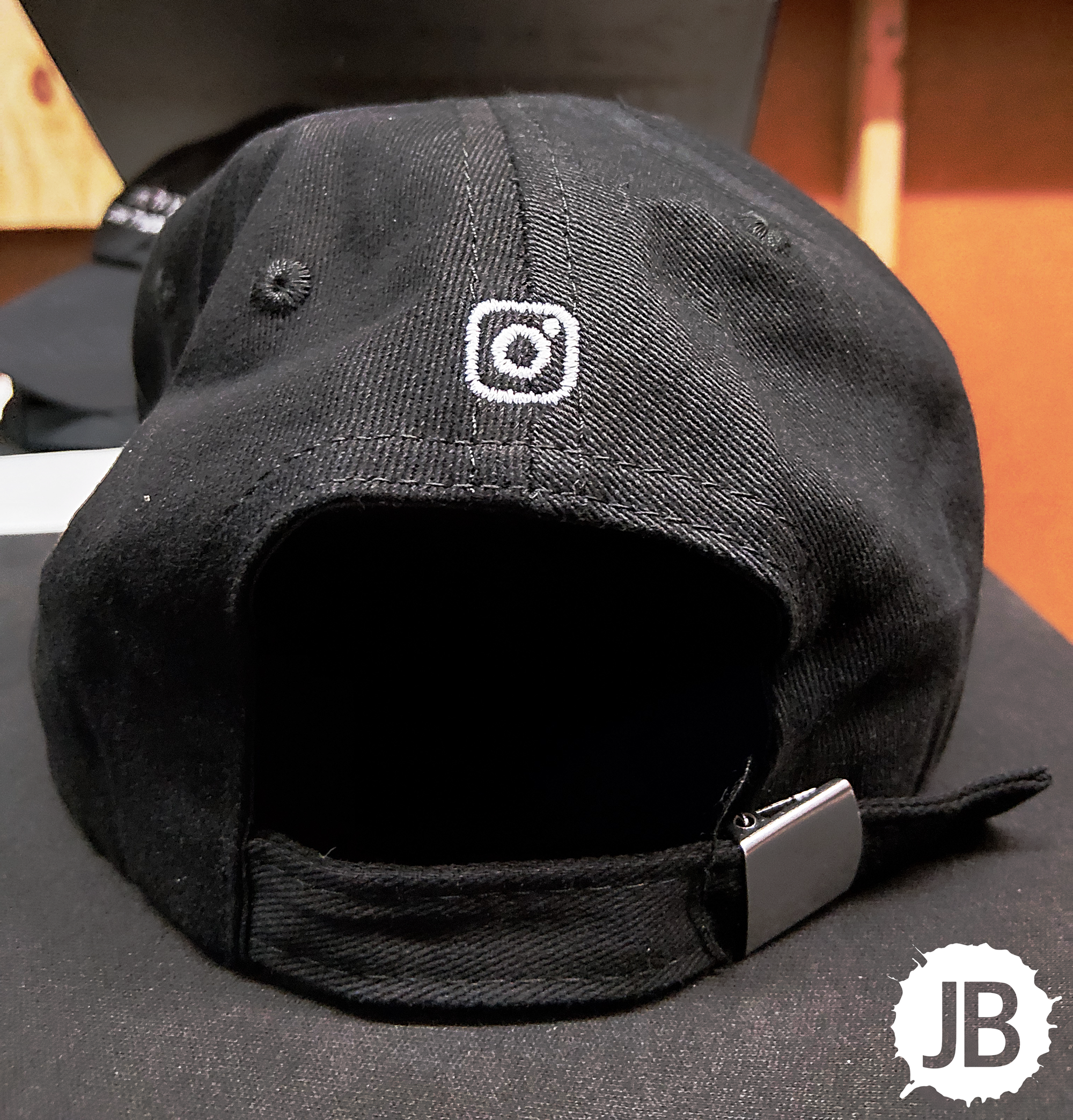 Back embroidery on a custom cap